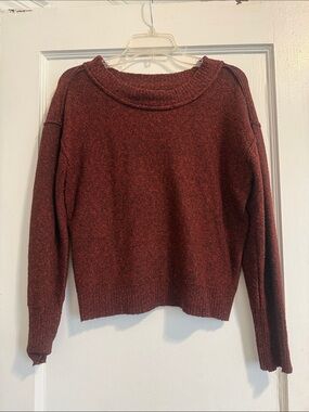 Warm & Cozy Crewneck Red & Black Sweater Size: S